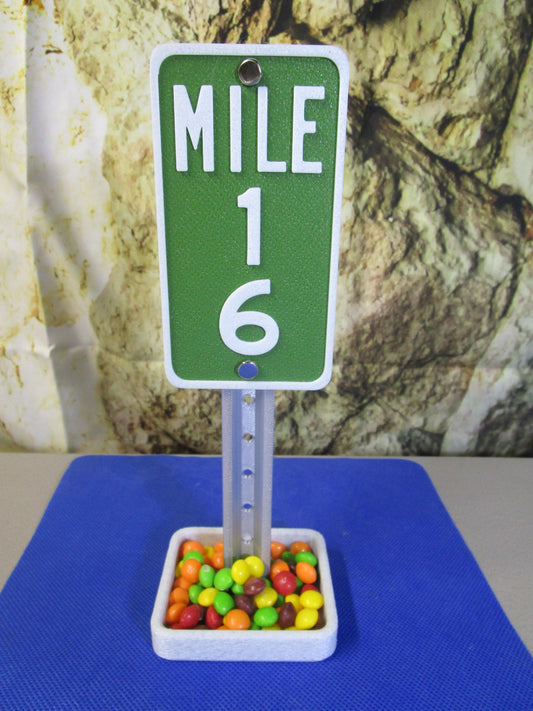 16 Milestone Desk Sign – Mile Marker for Sweet 16 Birthday or Special Celebration