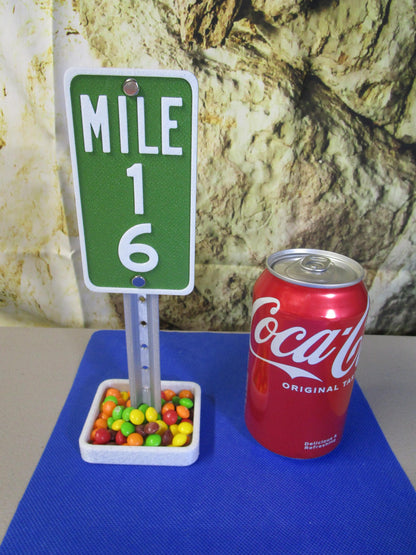 16 Milestone Desk Sign – Mile Marker for Sweet 16 Birthday or Special Celebration