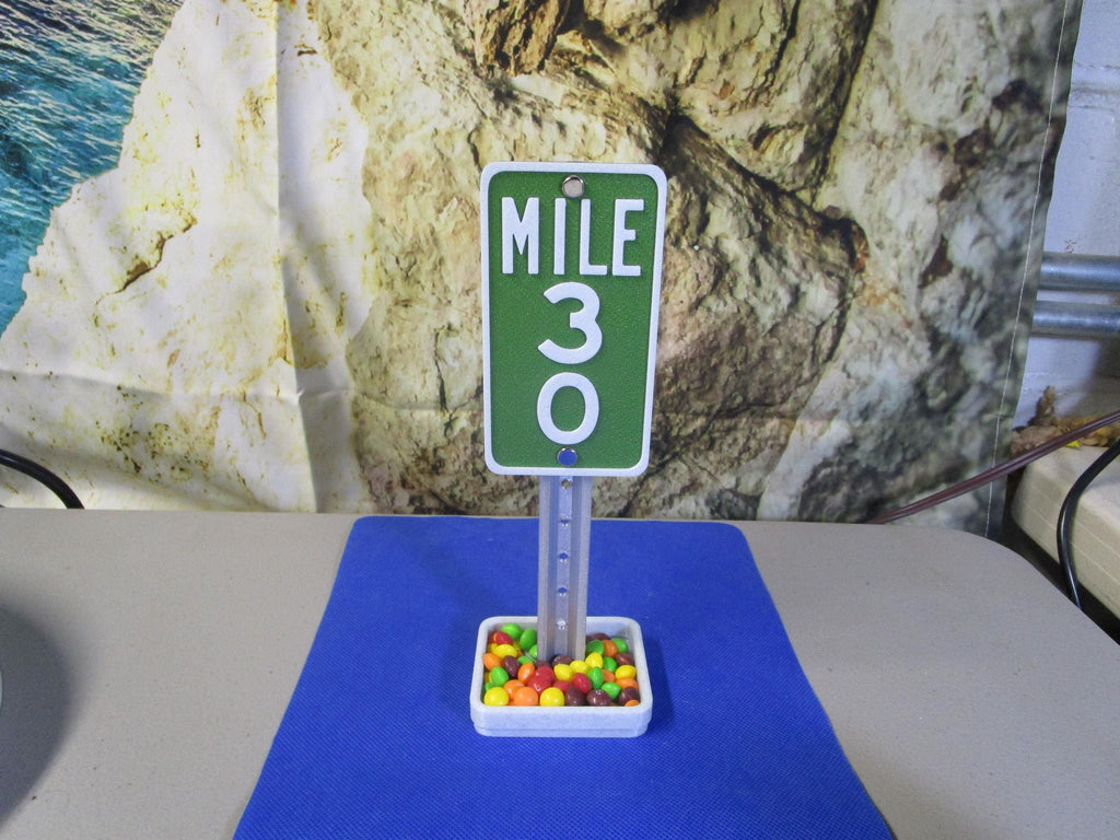 30 Milestone Desk Sign – Industrial-Strength Mile Marker for 30th Birthday, Anniversary, or Work Celebration