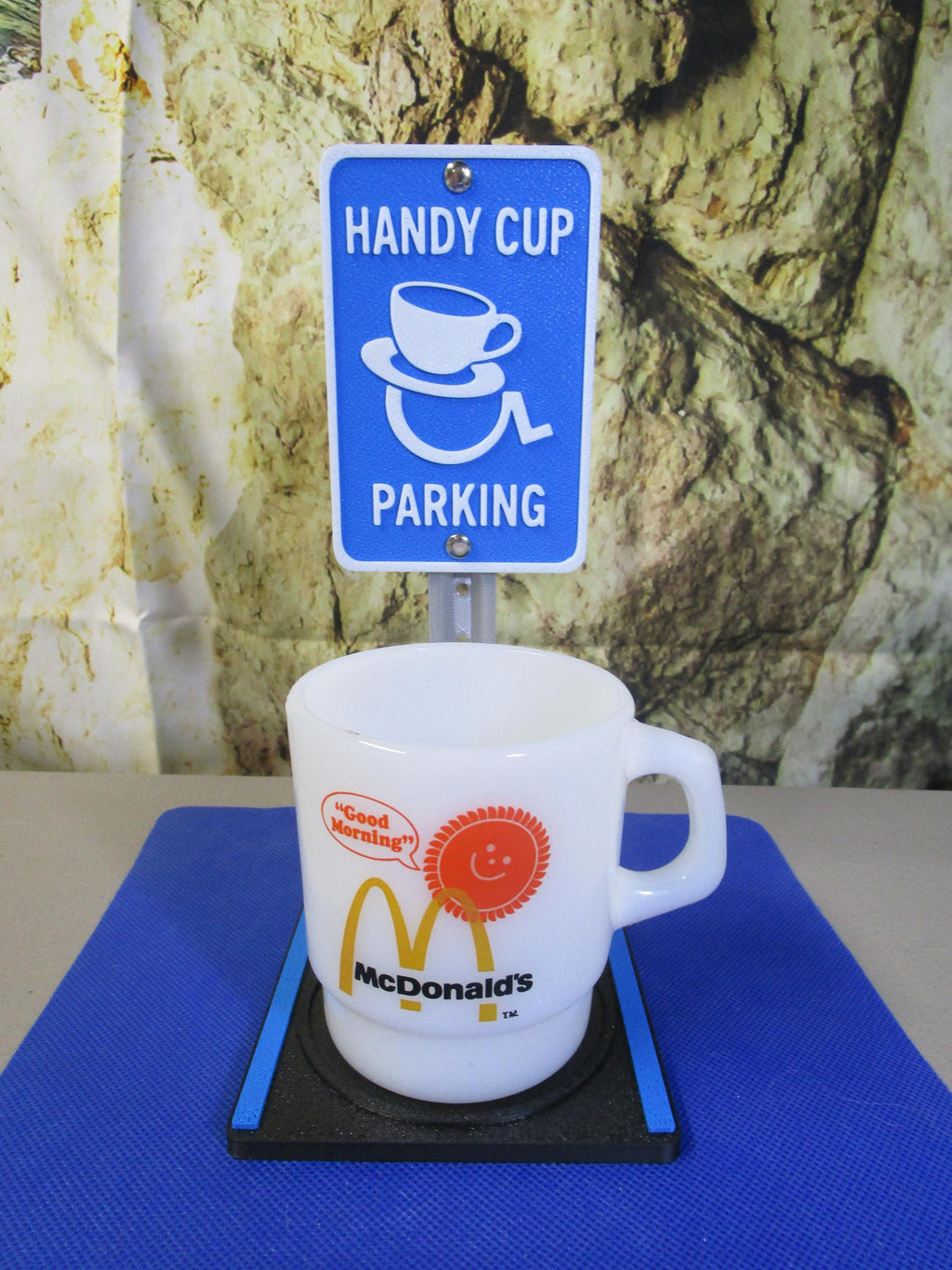 Funny Cup Parking Sign: Desk Coffee Holder, Office Accessory
