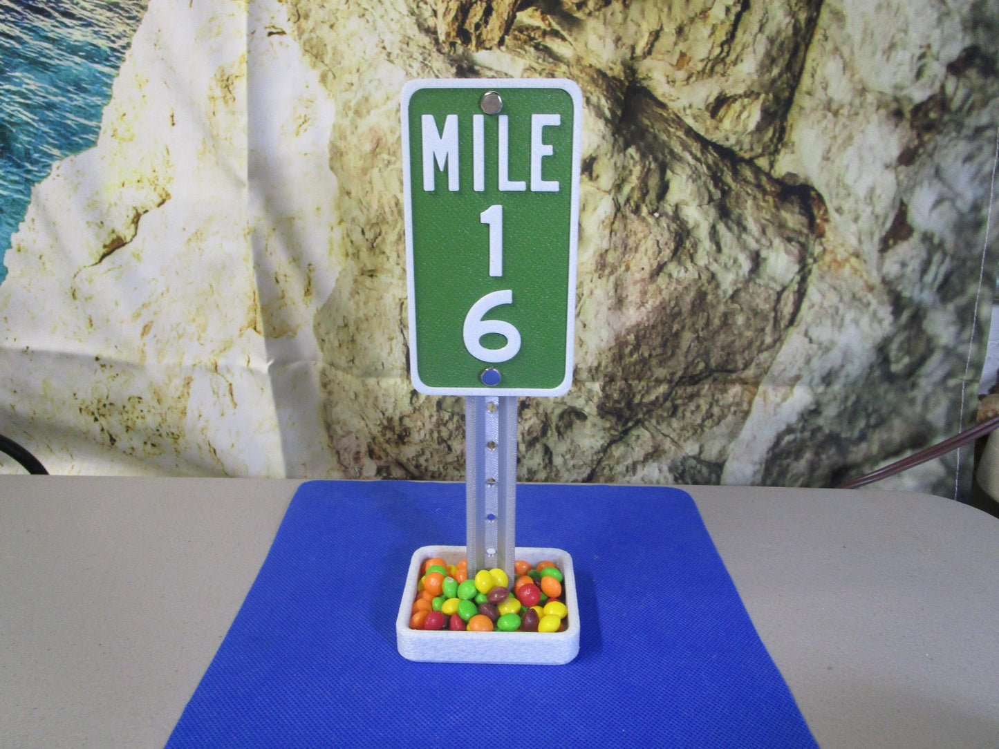 16 Milestone Desk Sign – Mile Marker for Sweet 16 Birthday or Special Celebration