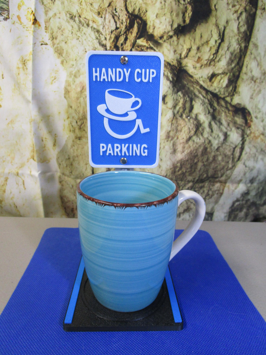 Funny Cup Parking Sign: Desk Coffee Holder, Office Accessory