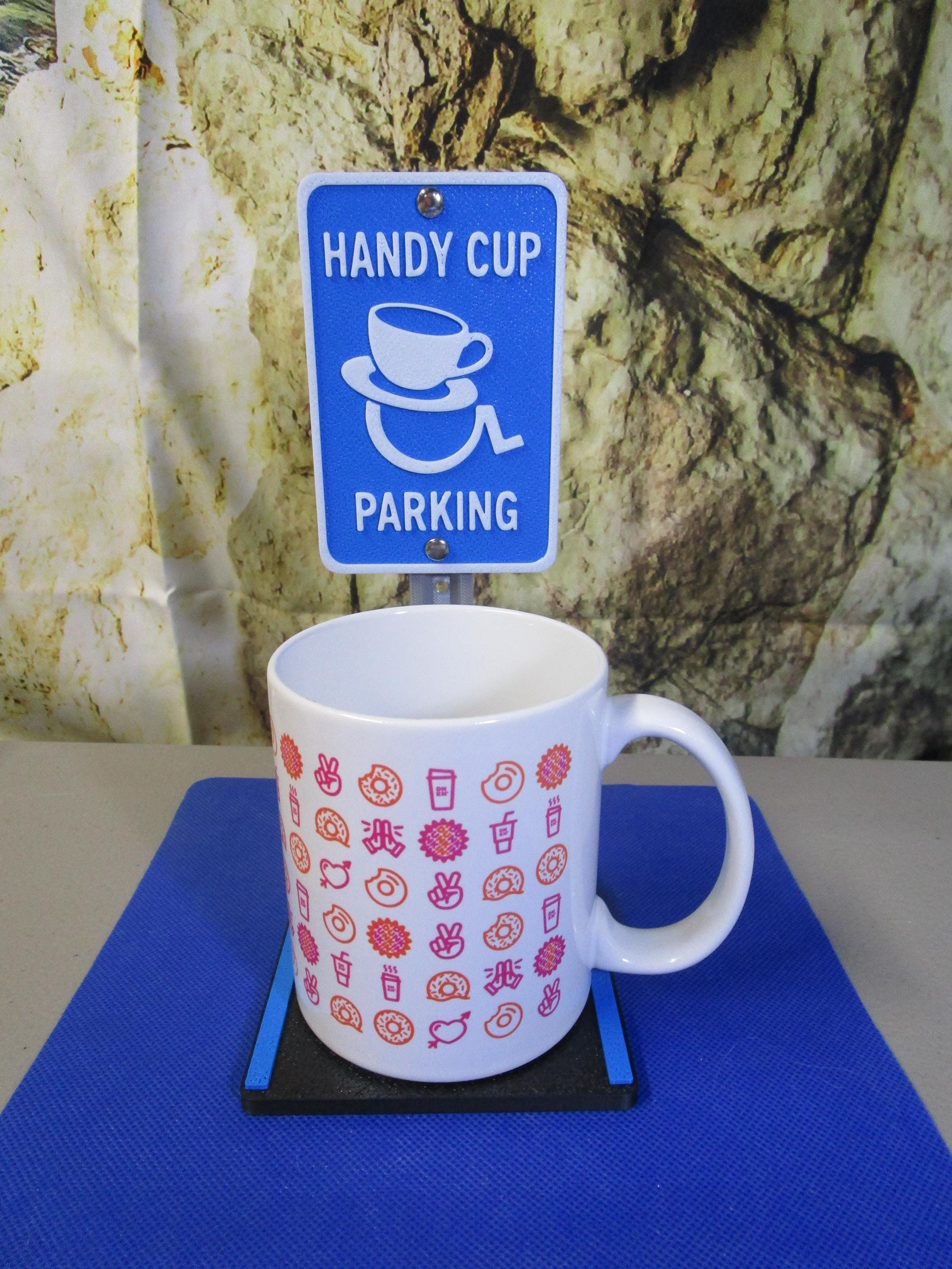Funny Cup Parking Sign: Desk Coffee Holder, Office Accessory