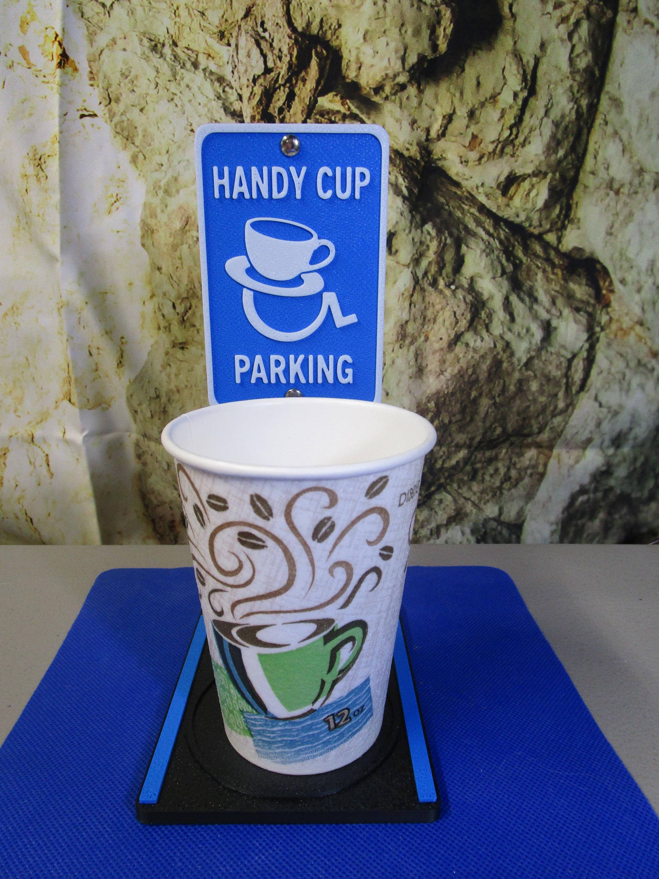 Funny Cup Parking Sign: Desk Coffee Holder, Office Accessory