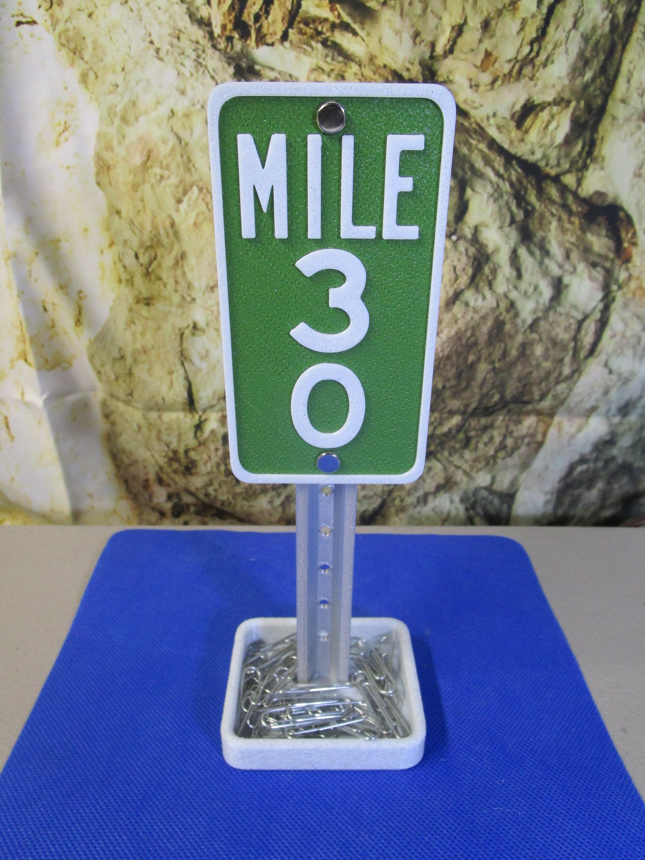30 Milestone Desk Sign – Industrial-Strength Mile Marker for 30th Birthday, Anniversary, or Work Celebration