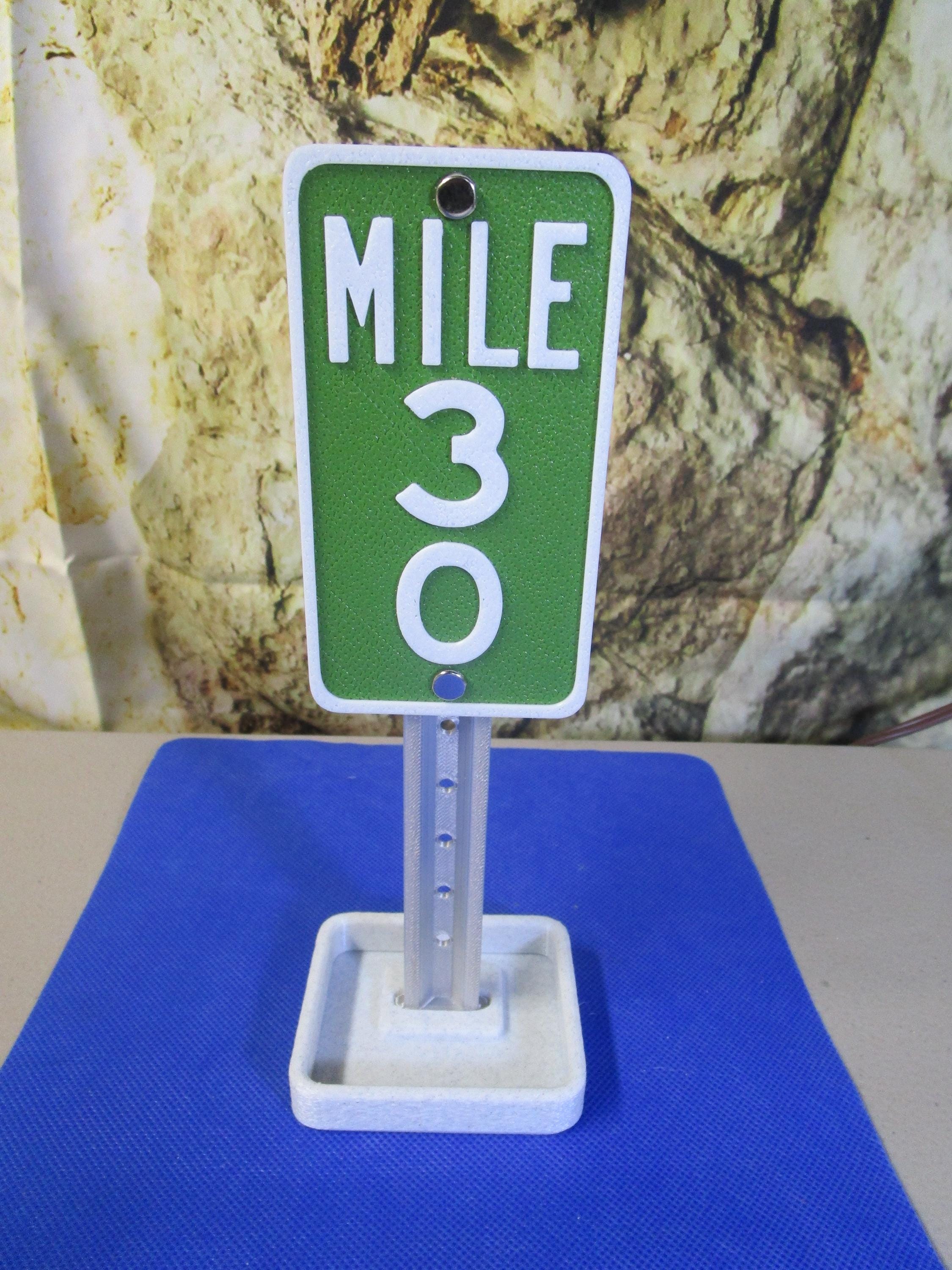 30 Milestone Desk Sign – Industrial-Strength Mile Marker for 30th Birthday, Anniversary, or Work Celebration