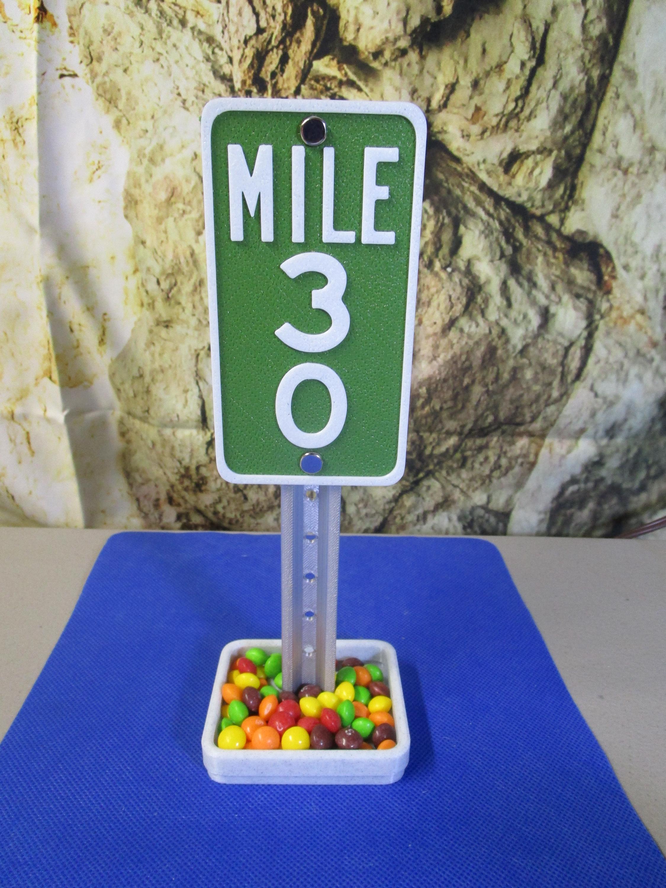 30 Milestone Desk Sign – Industrial-Strength Mile Marker for 30th Birthday, Anniversary, or Work Celebration