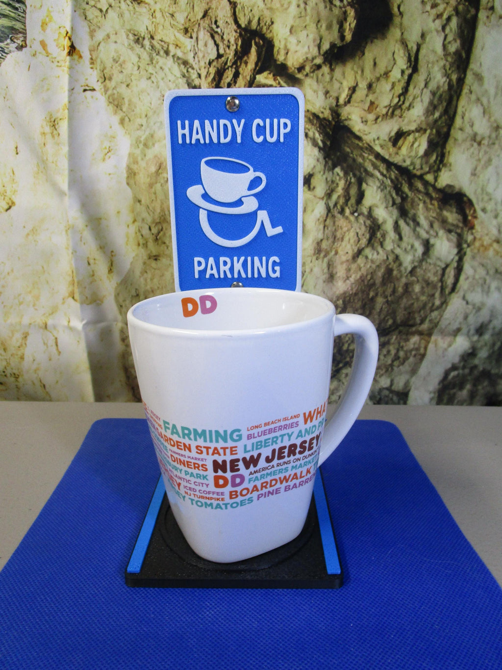 Funny Cup Parking Sign: Desk Coffee Holder, Office Accessory