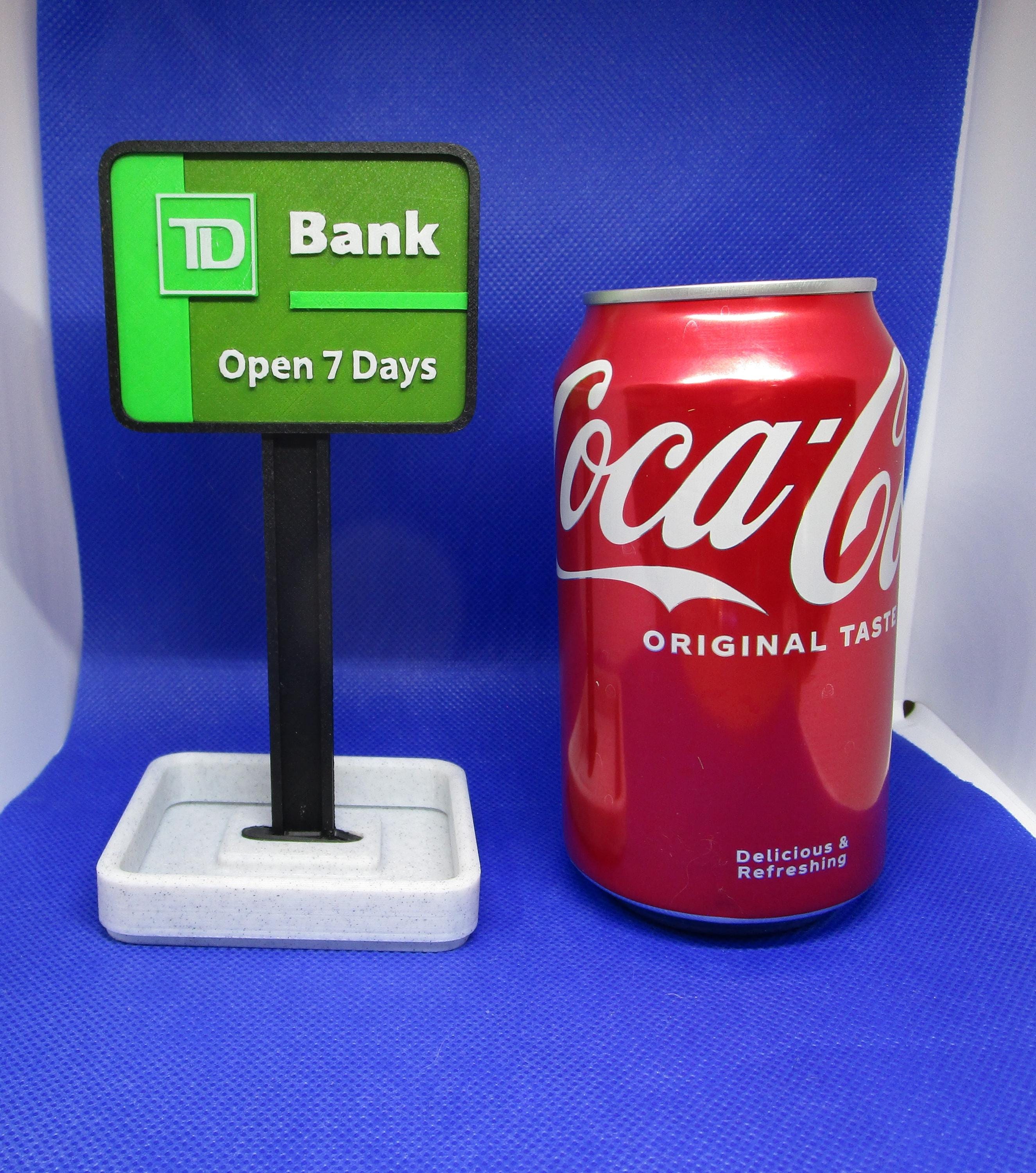 Mini TD Bank Sign Replica – Business Card Holder & Professional Desk Organizer