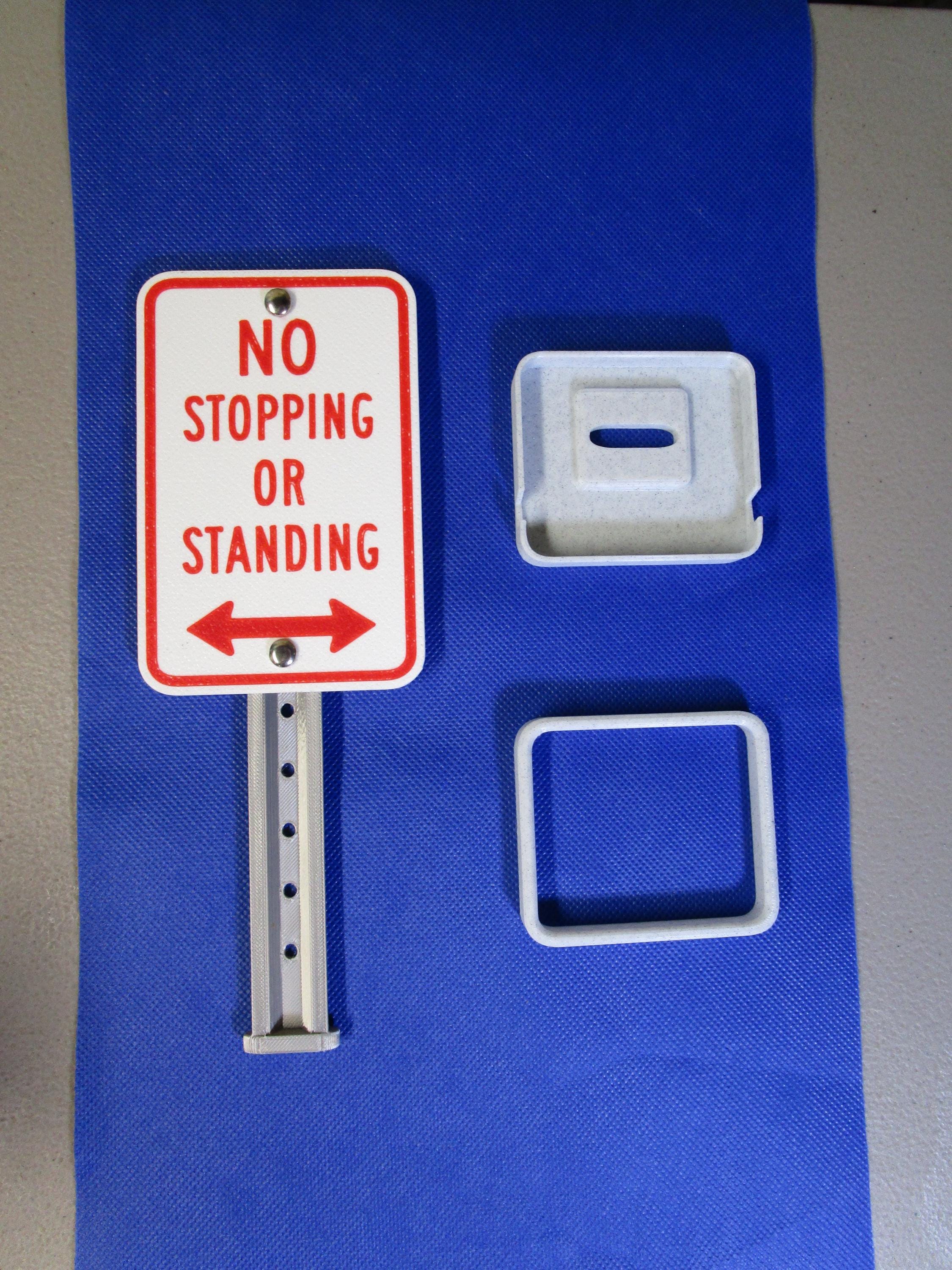Mini No Stopping Or Standing Sign: Funny Desk Organizer & Business Card Holder