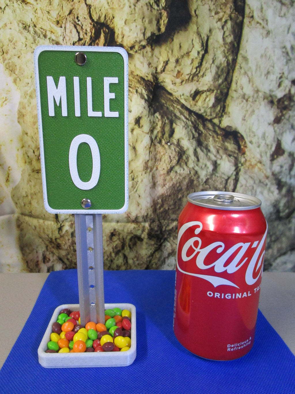 MILE 0 Mini Desk Sign – Road Sign Decor, Business Card Holder