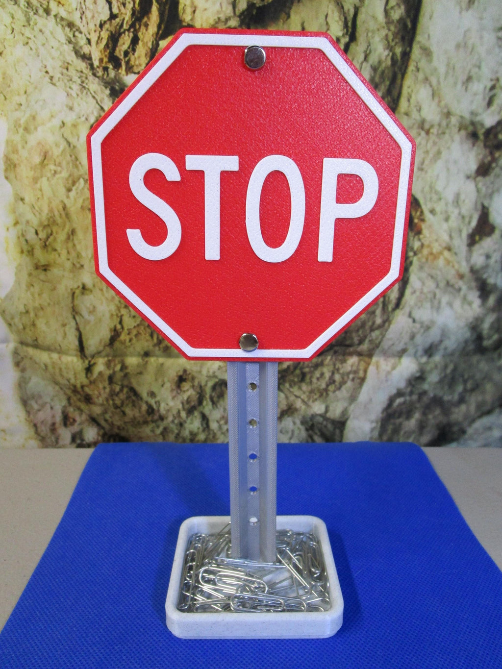 Mini STOP Sign Desk Organizer & Candy Tray – Industrial-Strength Plastic