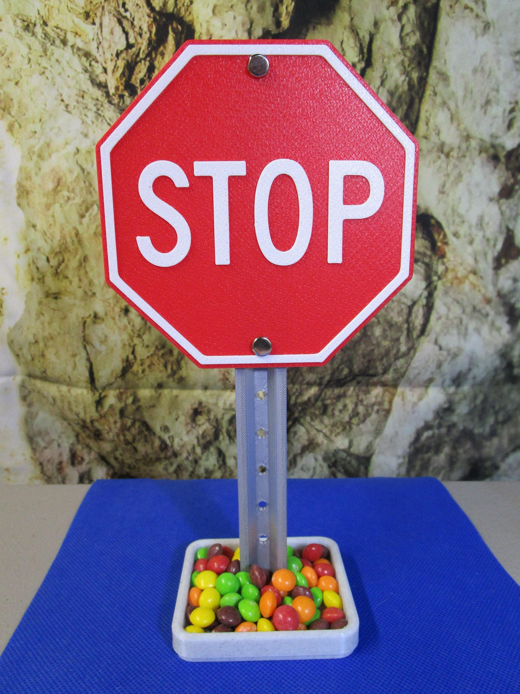 Mini STOP Sign Desk Organizer & Candy Tray – Industrial-Strength Plastic