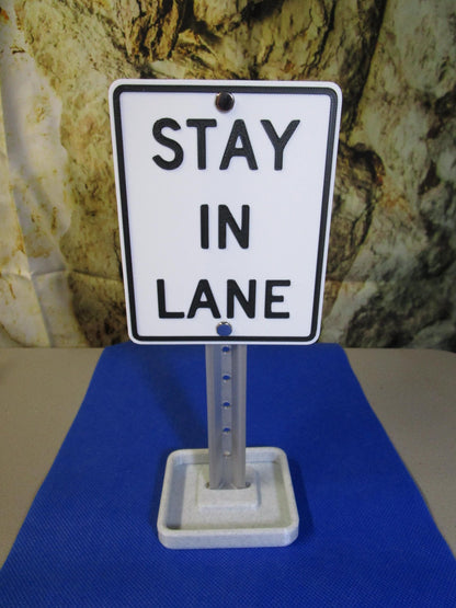 Mini Desk Sign: Stay In Lane - Funny Office Decor