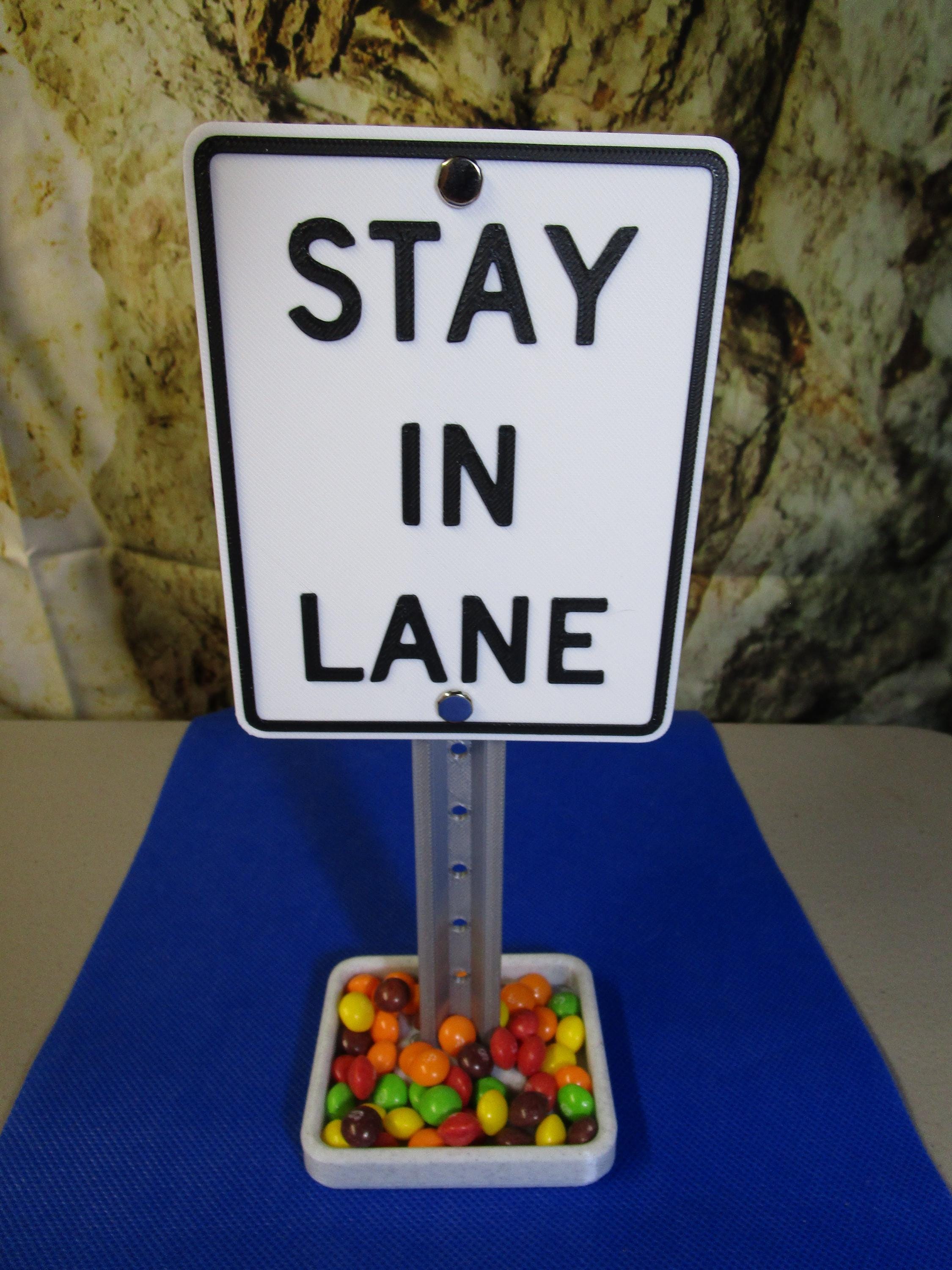 Mini Desk Sign: Stay In Lane - Funny Office Decor