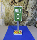 MILE 0 Mini Desk Sign – Road Sign Decor, Business Card Holder