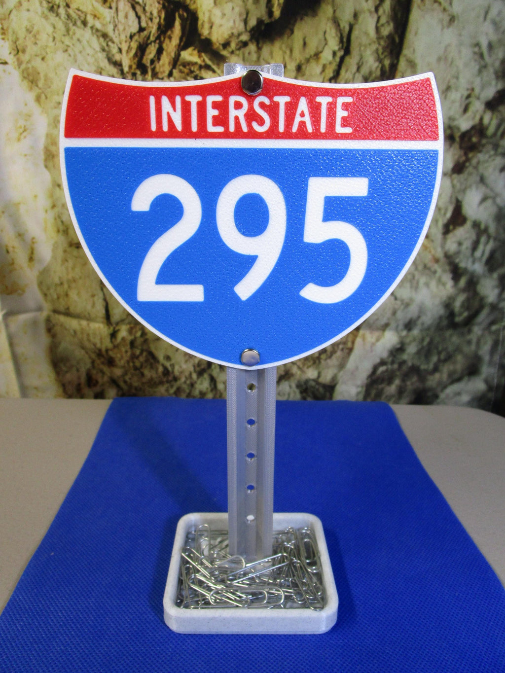 Interstate 295 Mini Highway Shield Desk Organizer: Business Card Holder