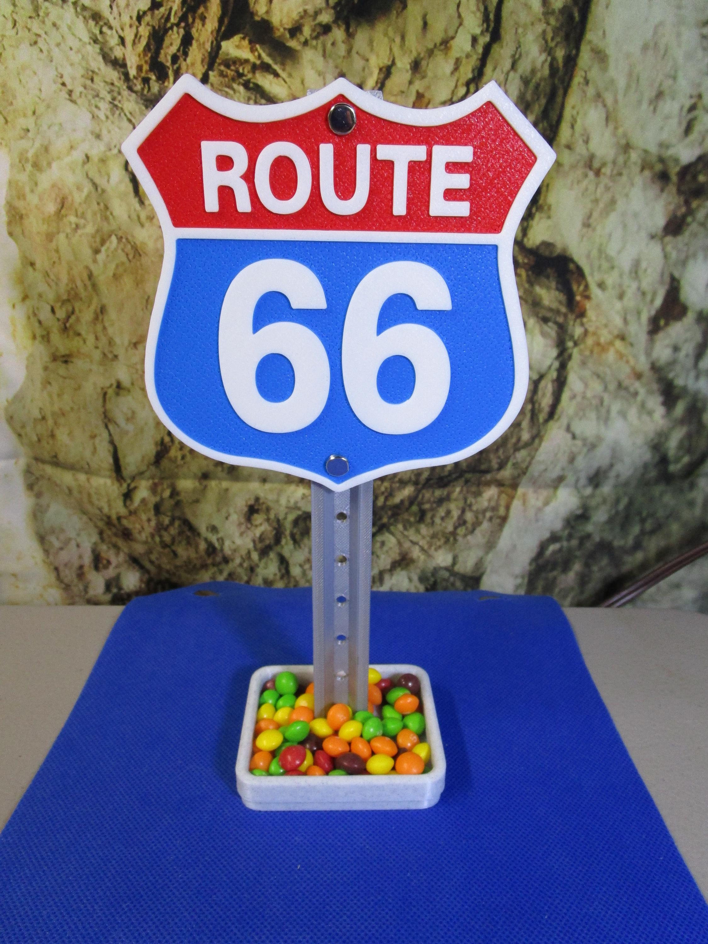 Route 66 Desk Organizer: Retro Americana Candy Tray, Road Trip Decor