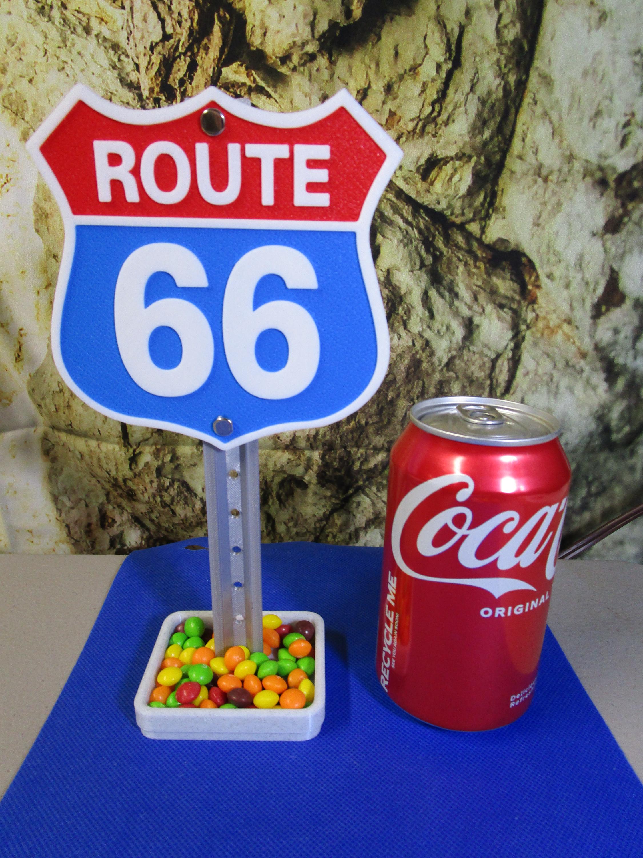 Route 66 Desk Organizer: Retro Americana Candy Tray, Road Trip Decor