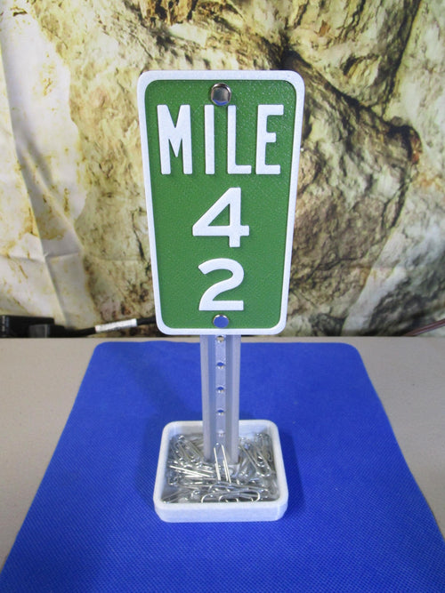 42nd Anniversary Desk Sign – Industrial Plastic Hitchhiker's Guide Celebration Prop