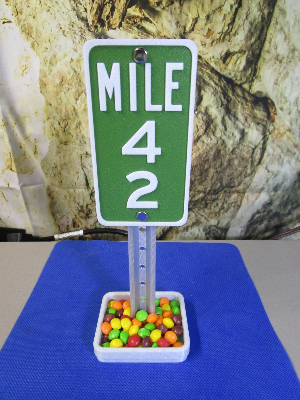 42nd Anniversary Desk Sign – Industrial Plastic Hitchhiker's Guide Celebration Prop