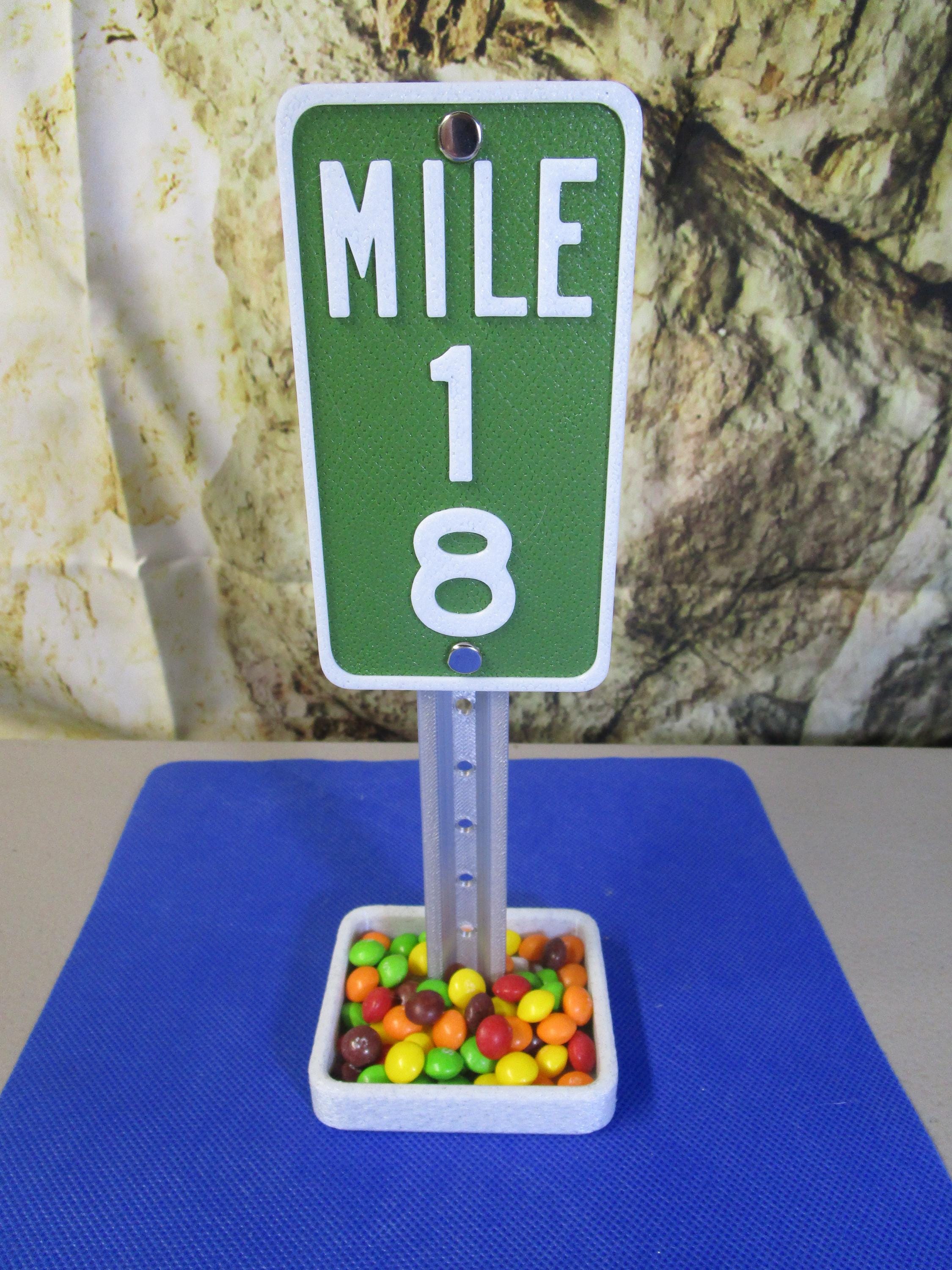 Mile 18 Marker Desk Sign: 18th Birthday Graduation Gift