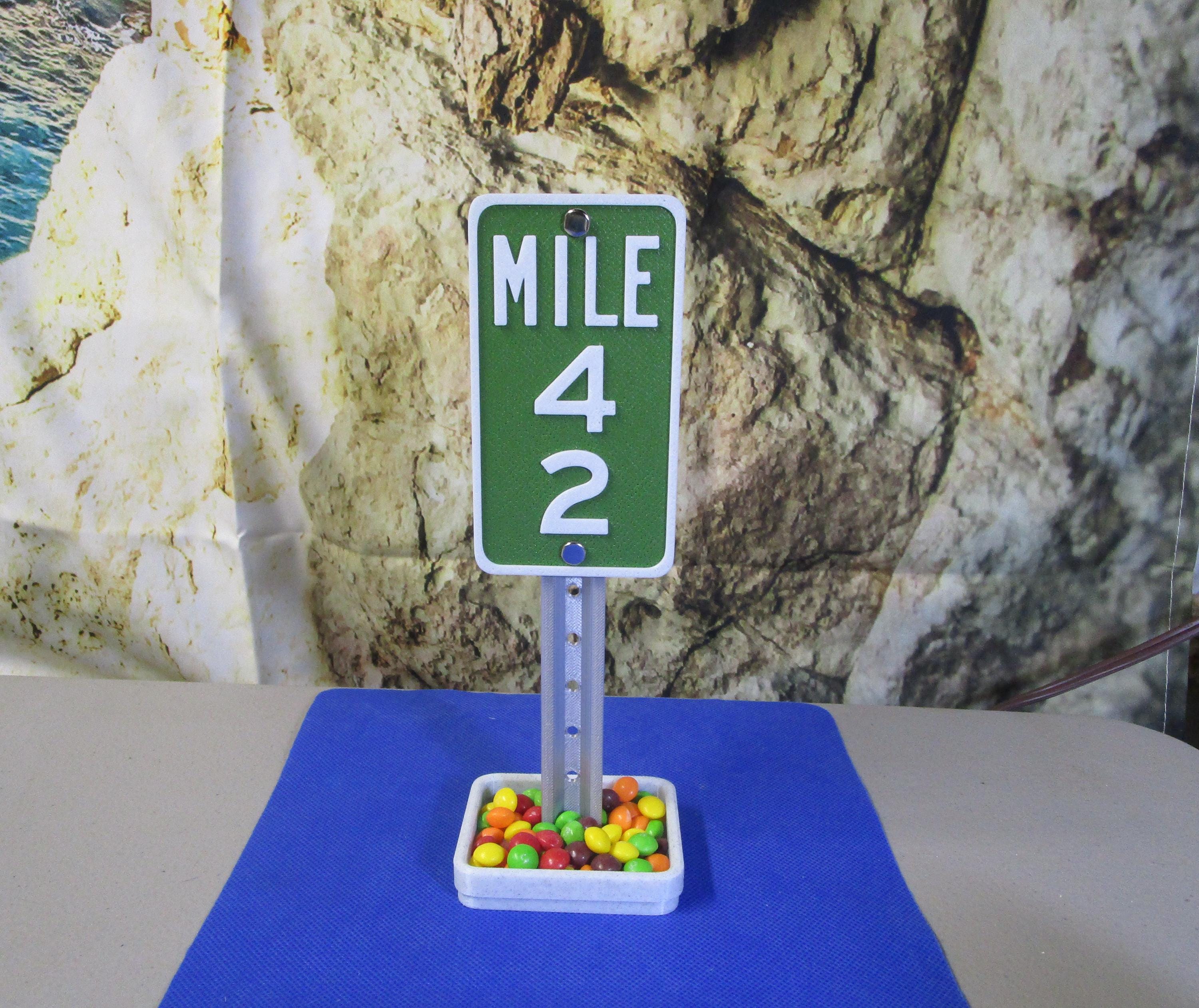42nd Anniversary Desk Sign – Industrial Plastic Hitchhiker's Guide Celebration Prop