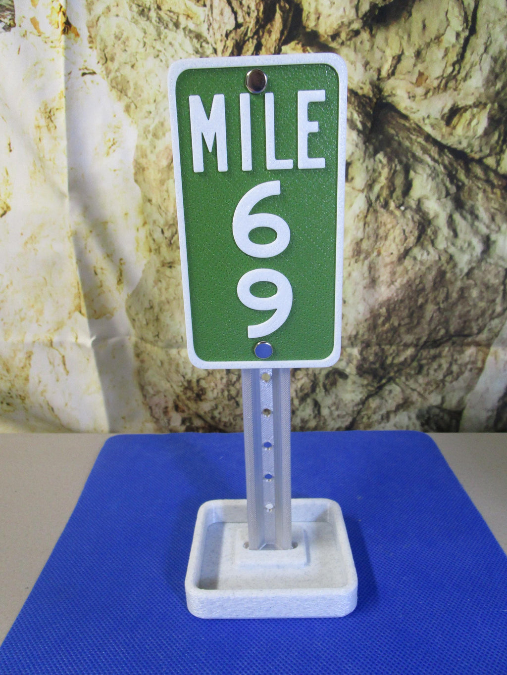 69 Milestone Desk Sign – Industrial-Strength Mile Marker for 69th Birthday, Anniversary, or Gag Gift
