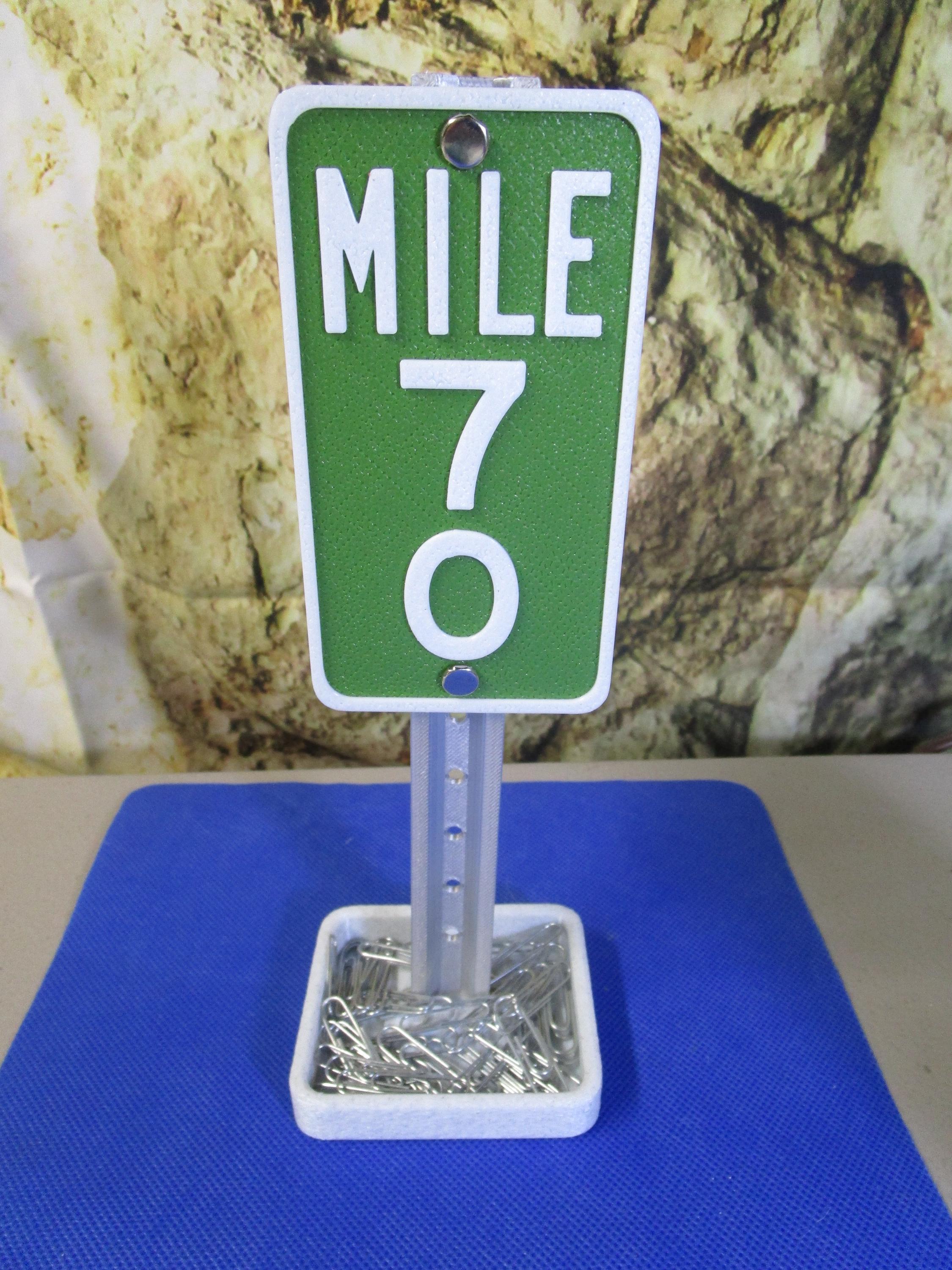 70 Milestone Desk Sign – Industrial-Strength Mile Marker for 70th Birthday, Anniversary, or Retirement Celebration