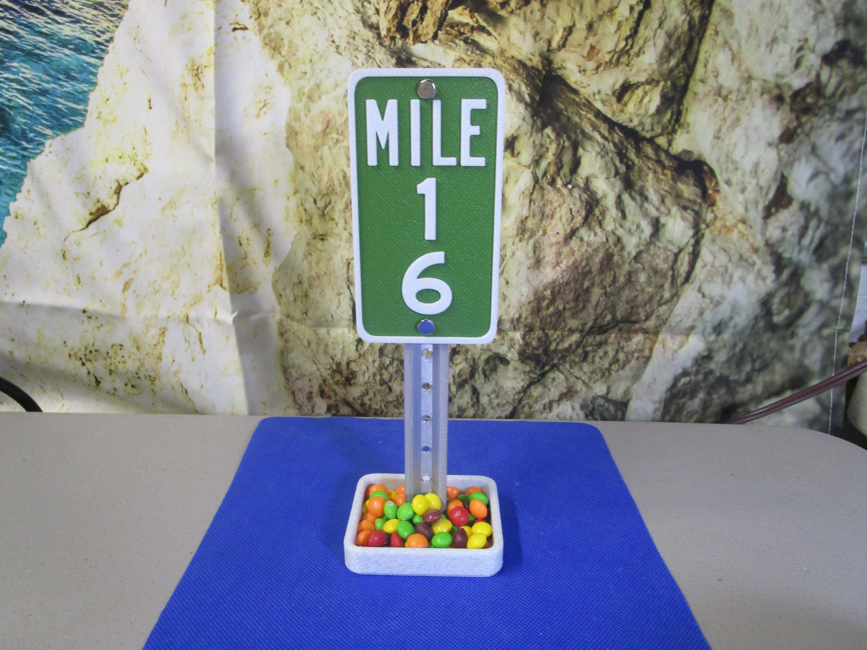 Mile 16 Desk Sign – Sweet 16 Birthday Roadside Marker
