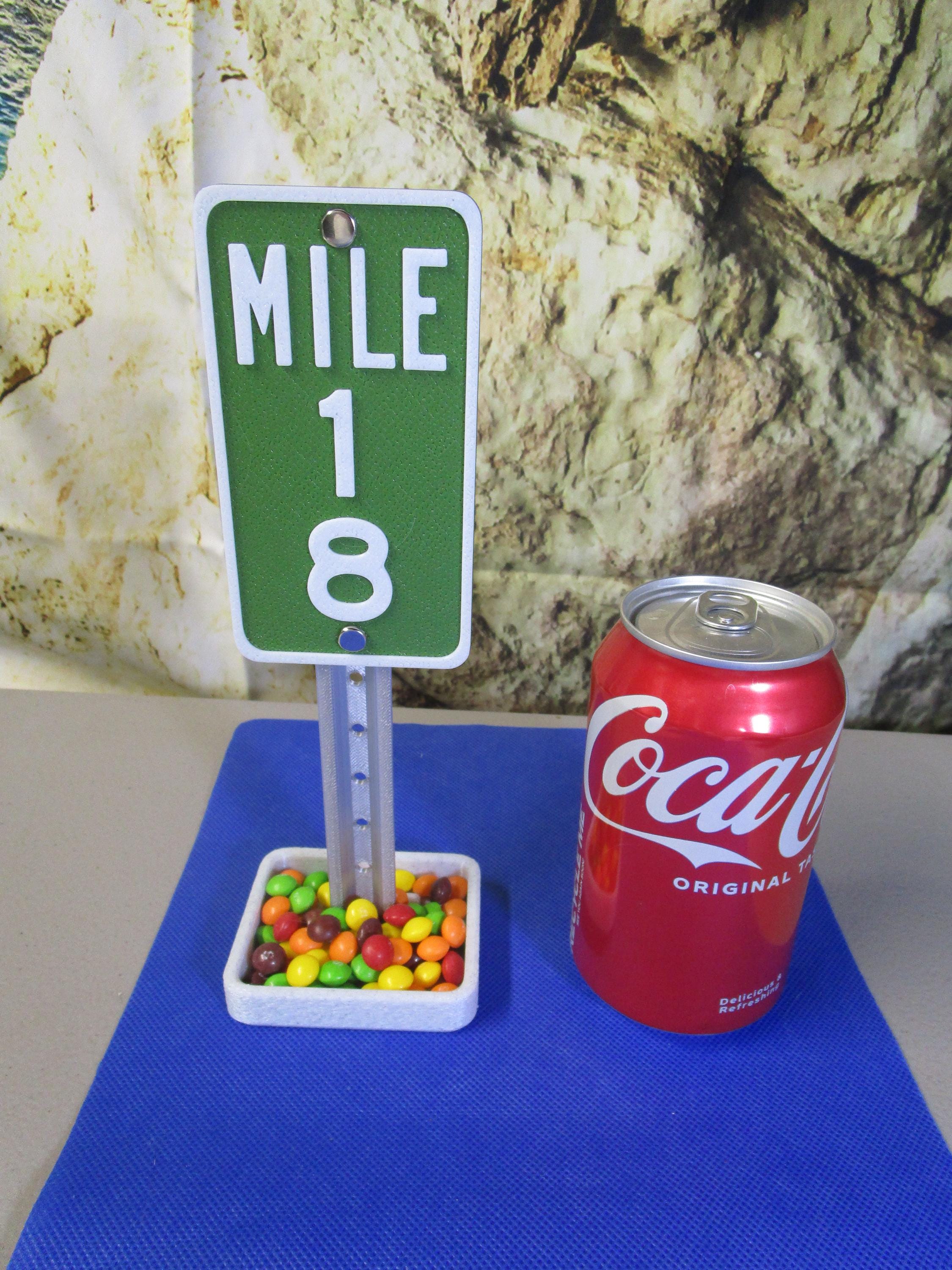 Mile 18 Marker Desk Sign: 18th Birthday Graduation Gift