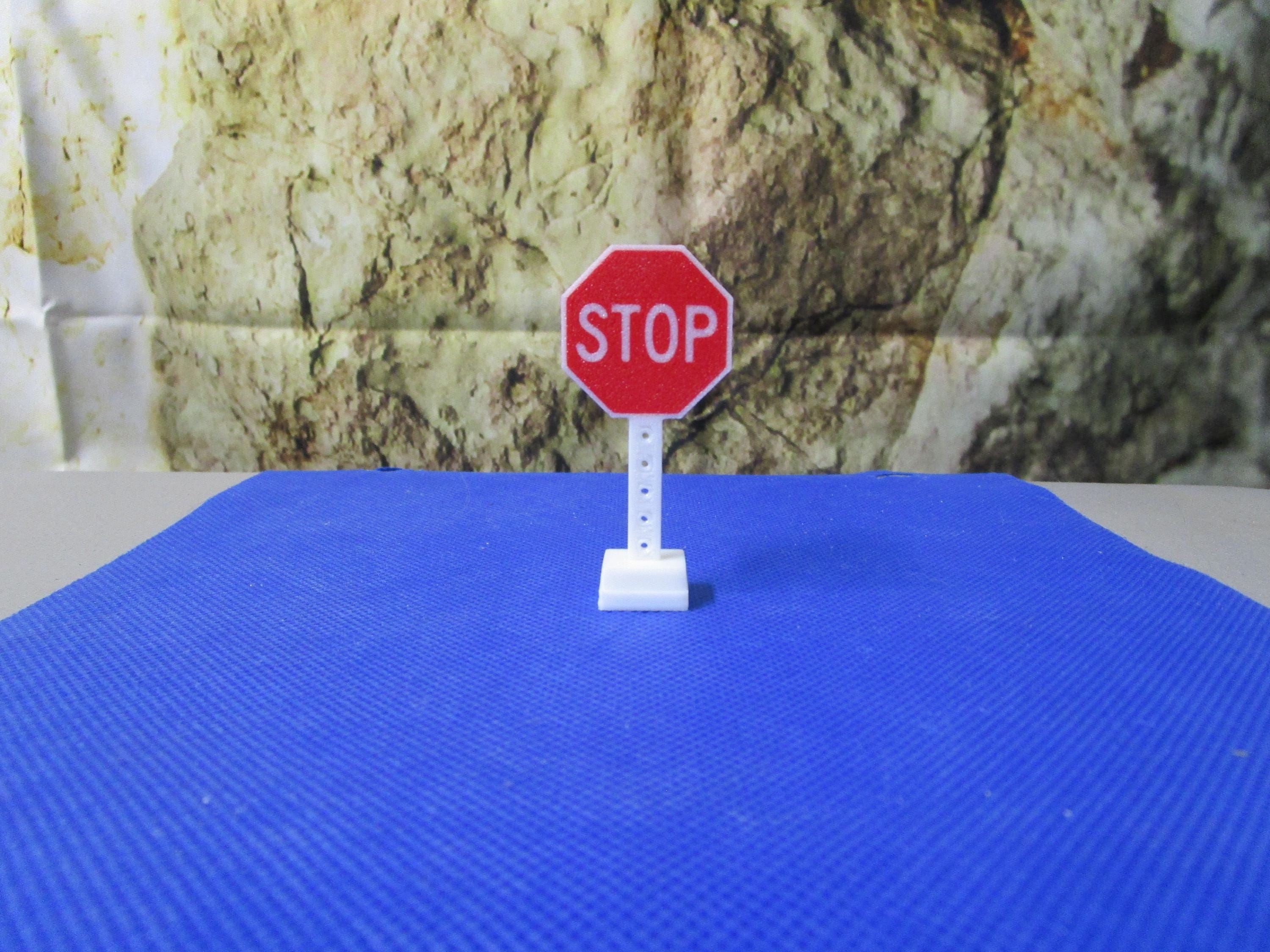 LEGO Compatible Miniature Stop Sign – Tiny Road Sign for LEGO Cities, Streets & Displays