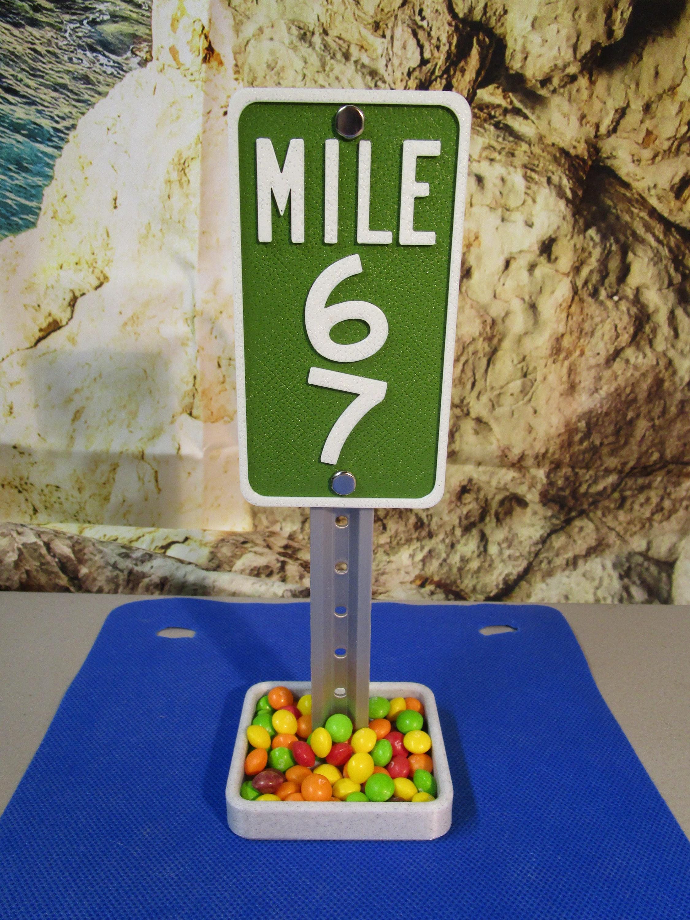 Mile 67 Desk Sign – Viral Meme Office Humor