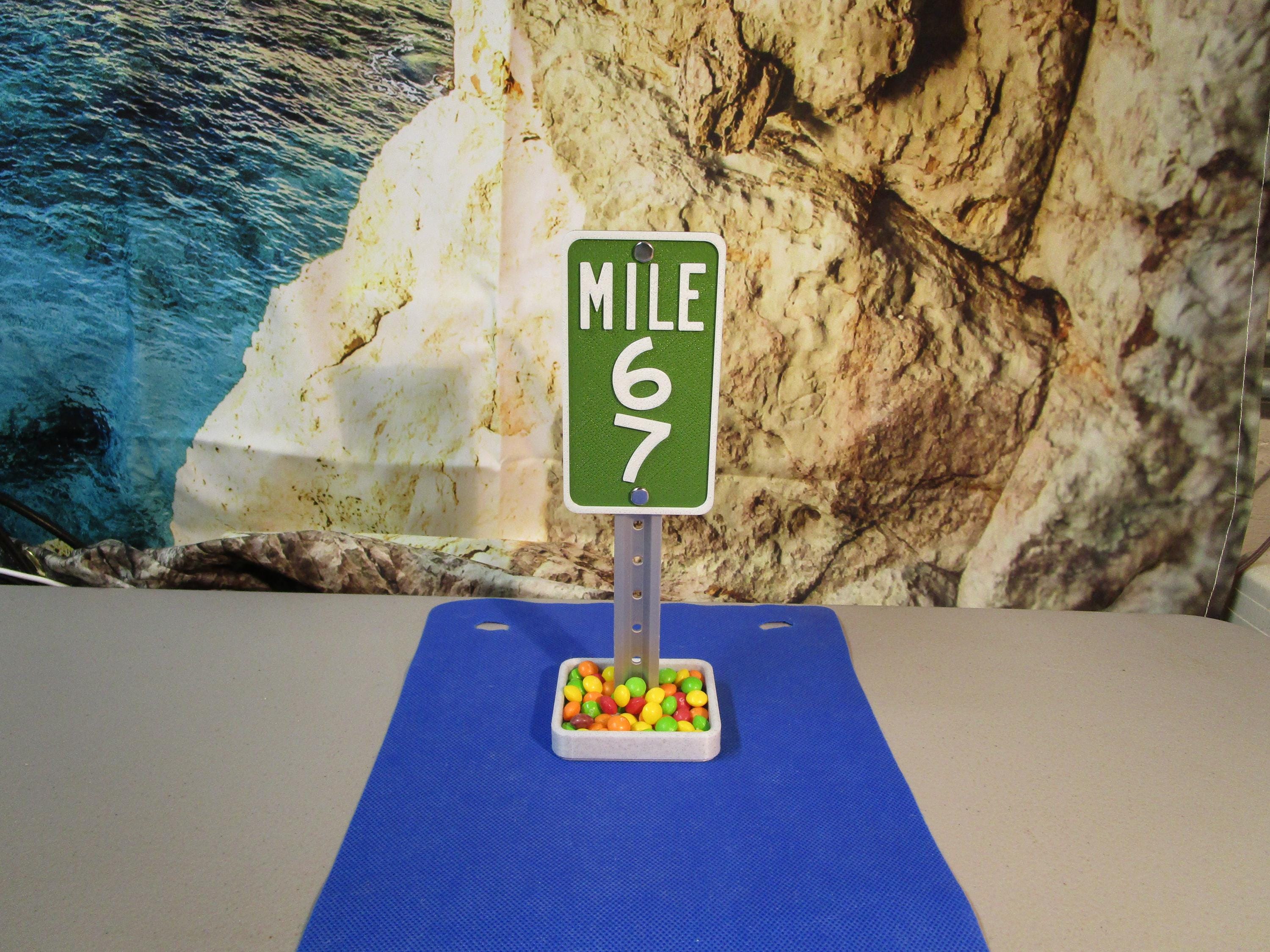 Mile 67 Desk Sign – Viral Meme Office Humor