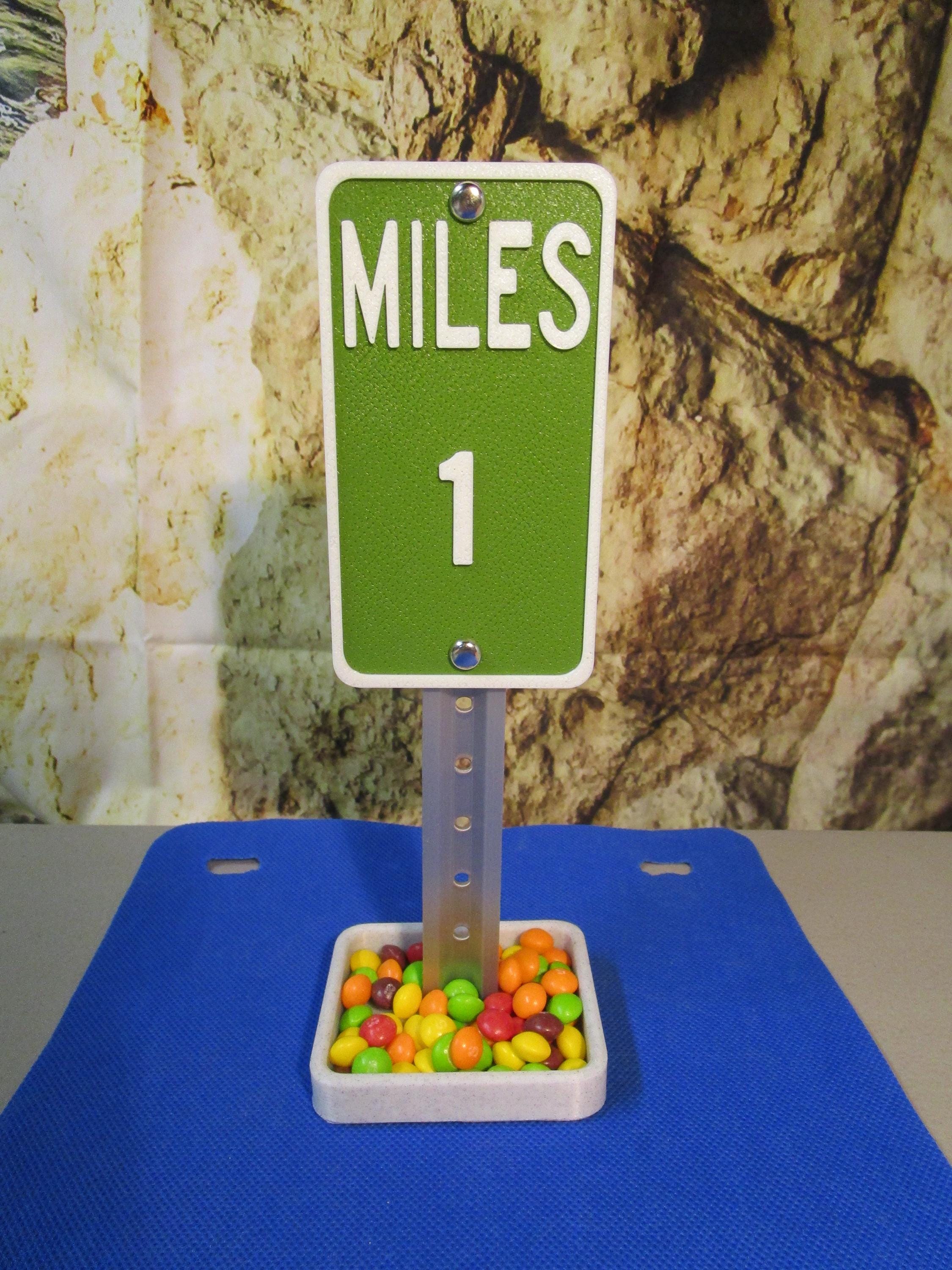 MILES 1 Desk Sign – Personalized Name Milestone Display
