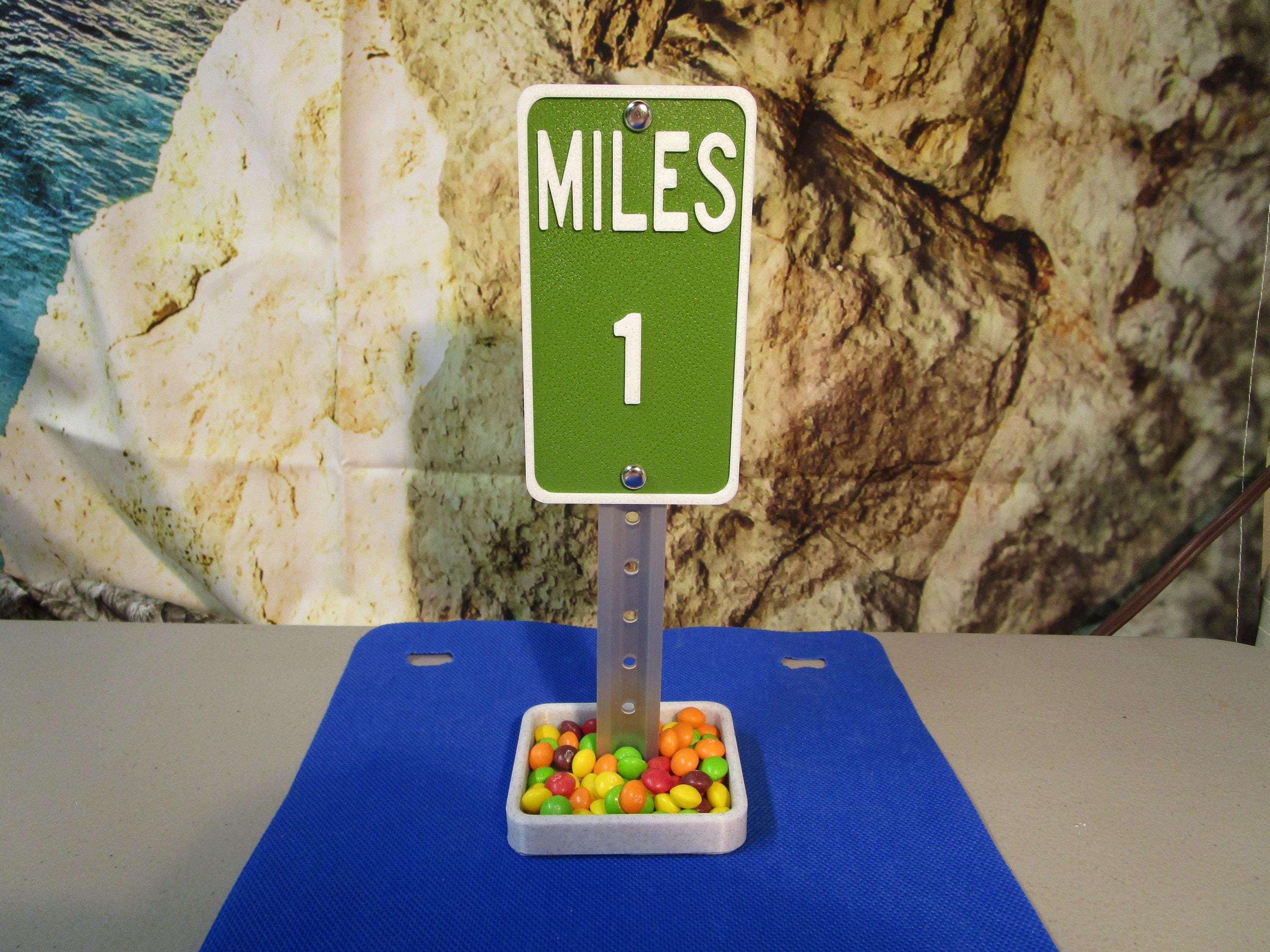 MILES 1 Desk Sign – Personalized Name Milestone Display