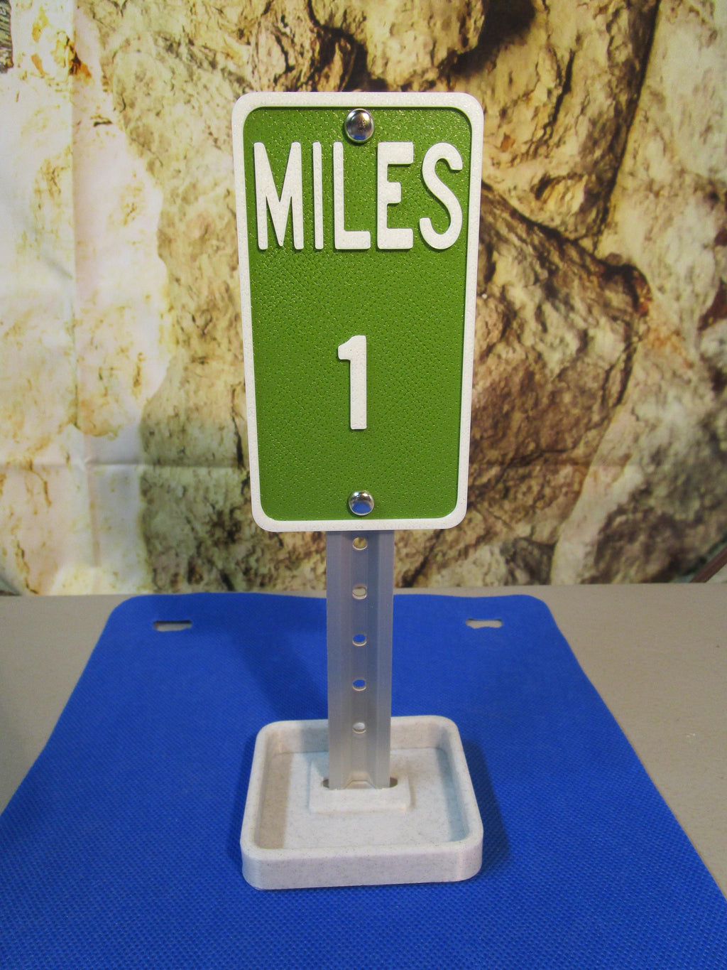 MILES 1 Desk Sign – Personalized Name Milestone Display