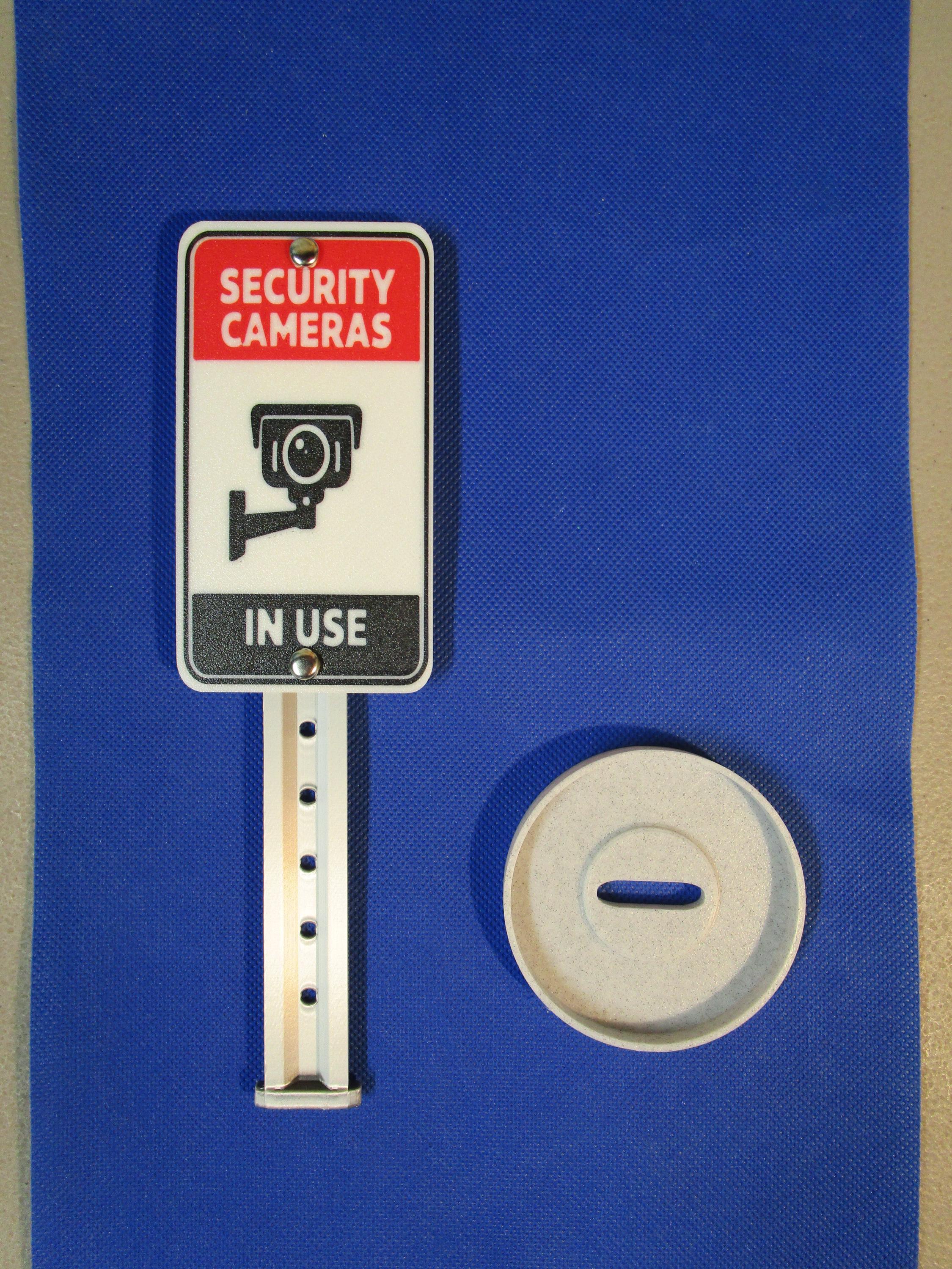 Security Cameras In Use Desk Sign – Countertop Business Security Reminder – Retail Theft Deterrent Display