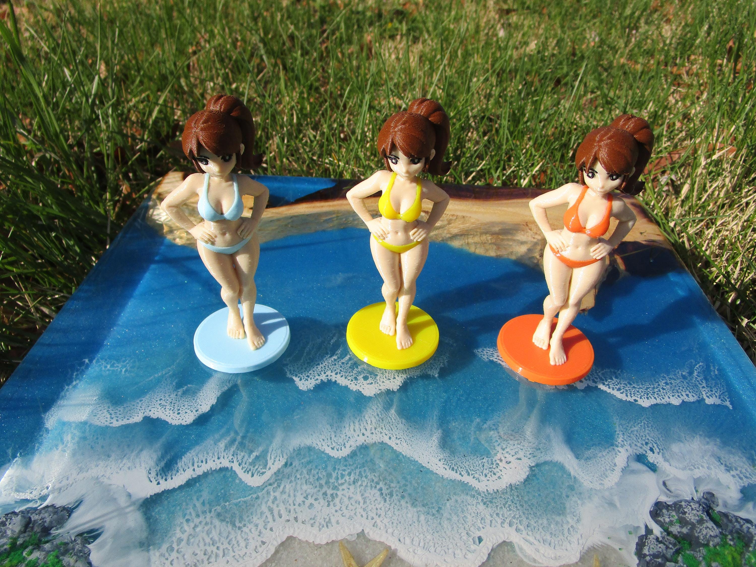 Stacy Deskins Desk Buddy Figurine, Industrial Plastic Anime Office Decor, 4 Inch Shelf Sitter