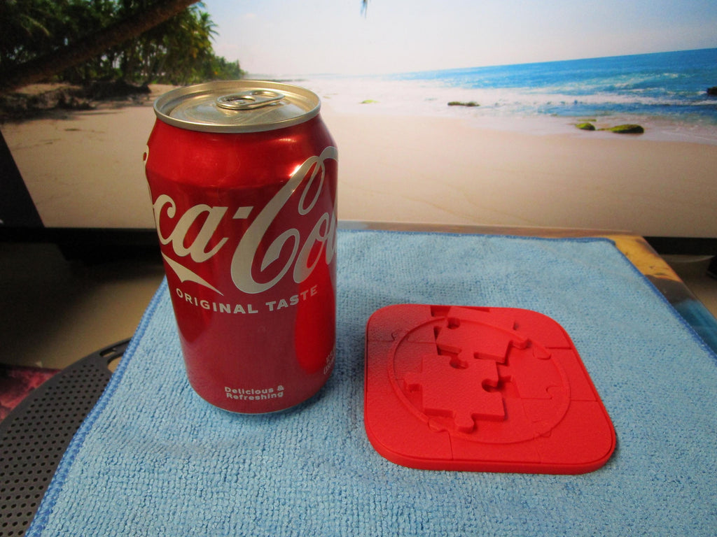 Puzzle Coaster Red Unique Interlocking Drink Coaster