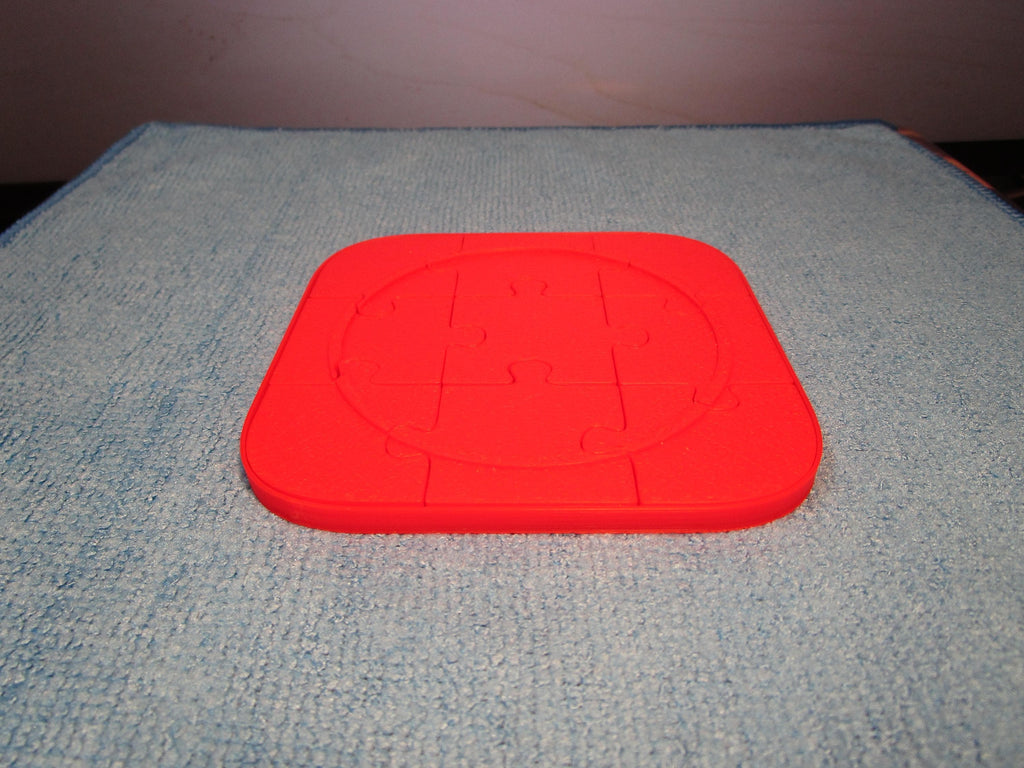 Puzzle Coaster Red Unique Interlocking Drink Coaster