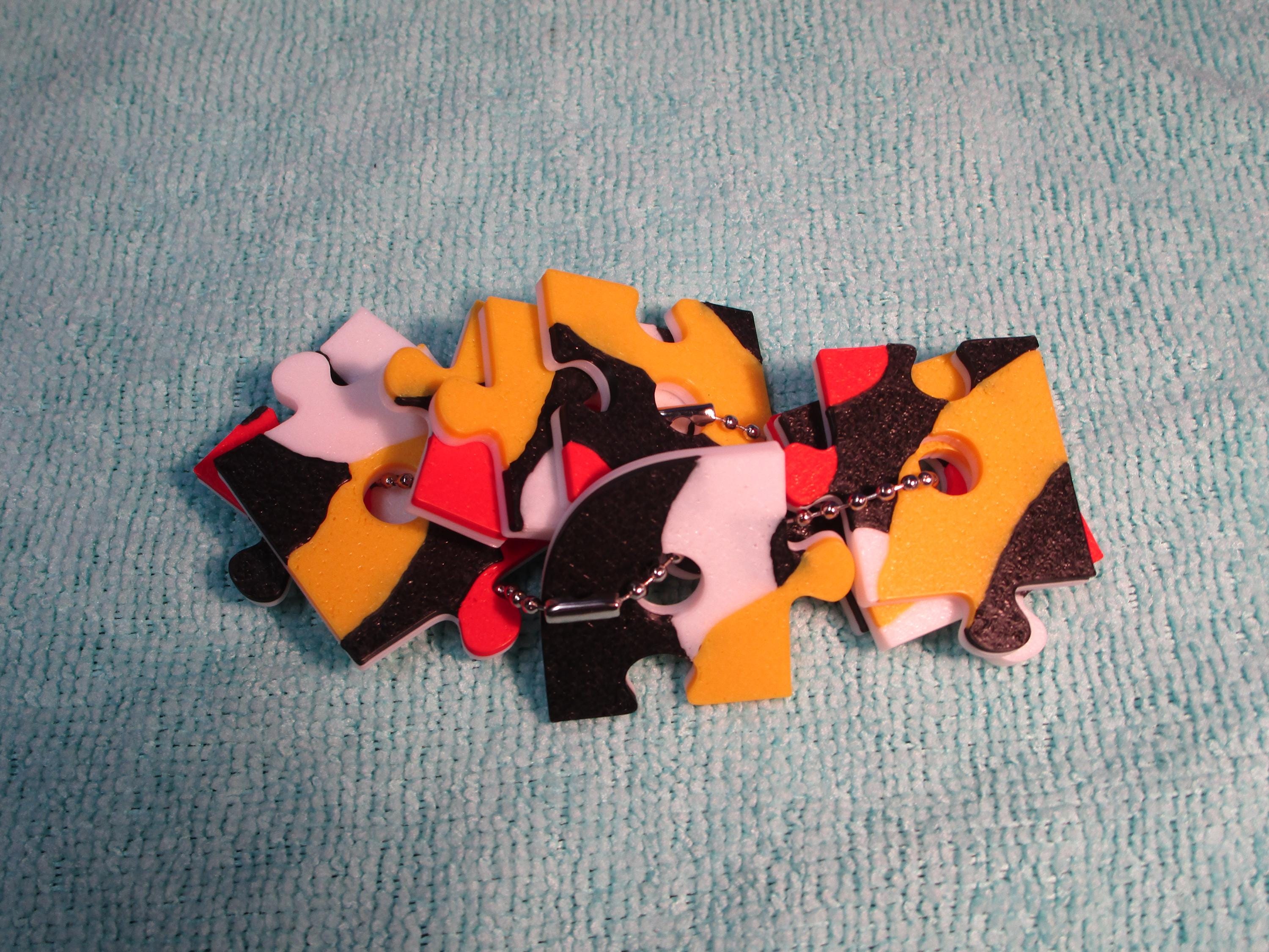 Dual Texture Sensory Puzzle Chain, Travel Fidget Toy, Autism Focus Aid