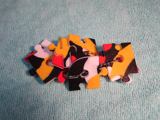 Dual Texture Sensory Puzzle Chain, Travel Fidget Toy, Autism Focus Aid