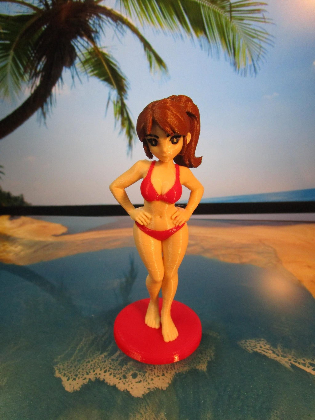 Stacy Deskins Desk Buddy Figurine, Industrial Plastic Anime Office Decor, 4 Inch Shelf Sitter