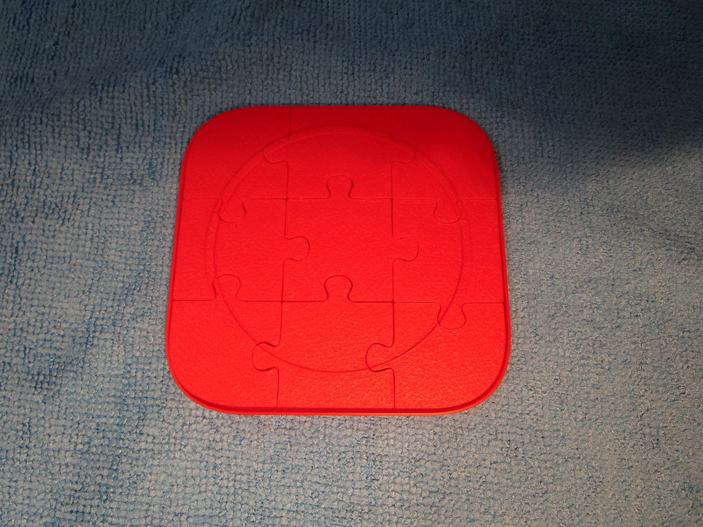 Puzzle Coaster Red Unique Interlocking Drink Coaster