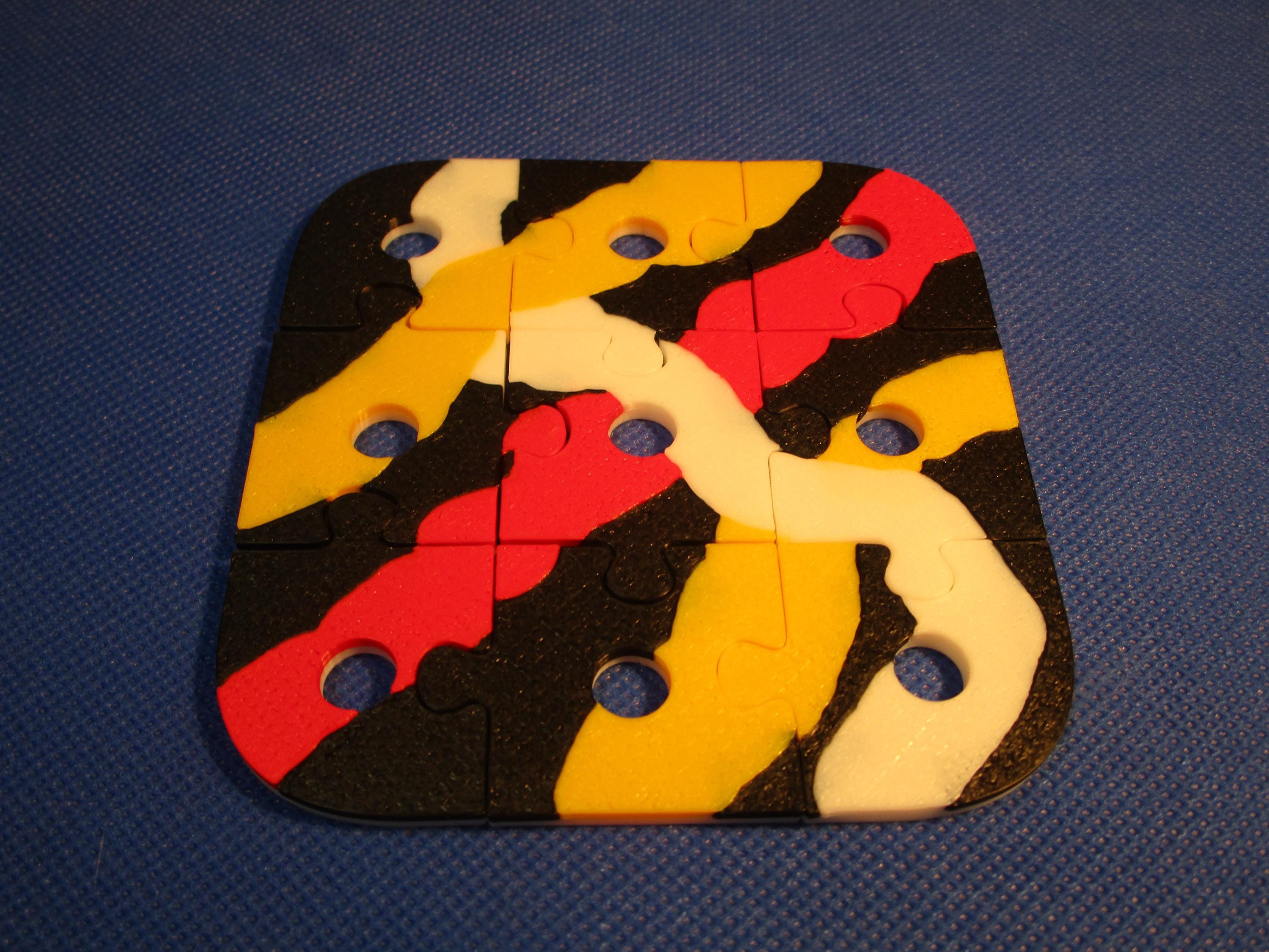 Dual Texture Sensory Puzzle Chain, Travel Fidget Toy, Autism Focus Aid