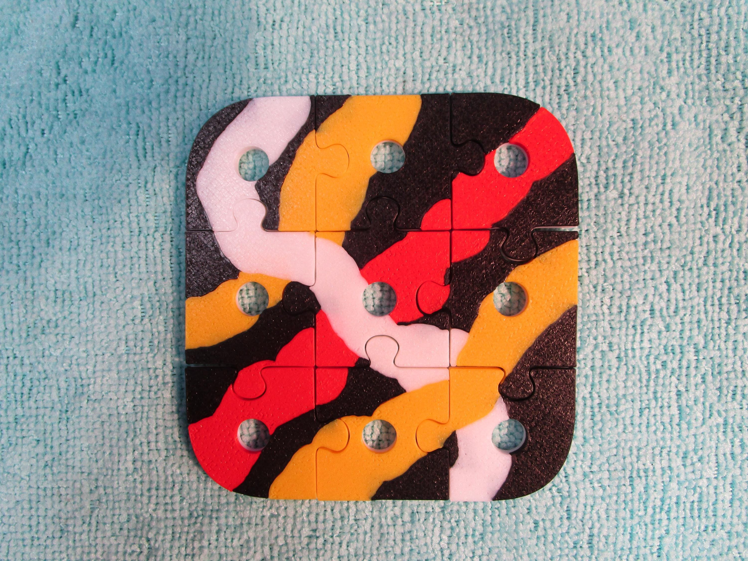 Dual Texture Sensory Puzzle Chain, Travel Fidget Toy, Autism Focus Aid