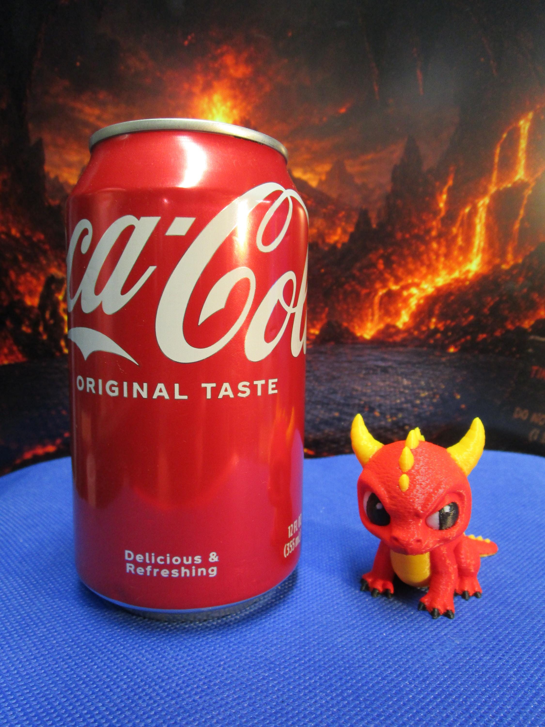 Mischievous Red Dragon Figure, Fantasy Desk Companion, Gamer Shelf Decor, 50mm Plastic Miniature